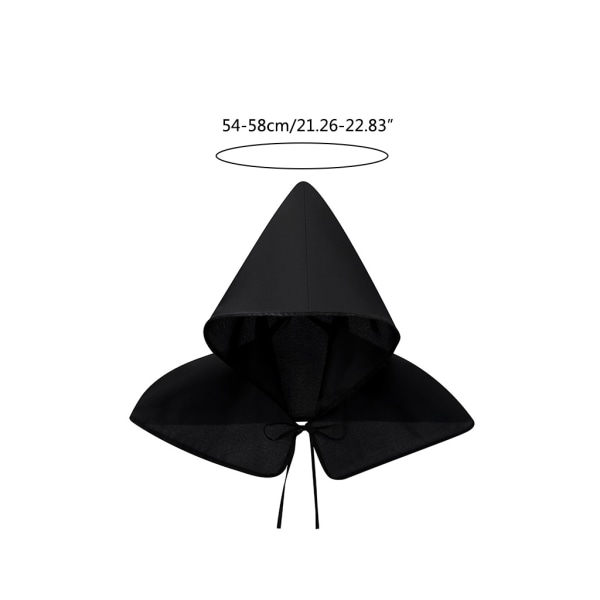 Gotisk kort kappe Unisex rekvisit til Halloween-fest Middelalderlig Cowl Cosplay-kostume Djævlekapper Heks Troldmand Hættetrøjer
