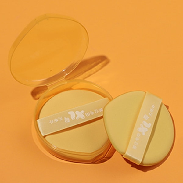 2. Triangel Återanvändbar Powder Pad PressedSoft Makeup Powder P Gul A Yellow A