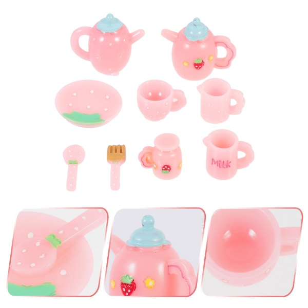 Kit Flickor Toddler Leksaker Miniatyr Set Miniatyr Set Minitekokare MiniatyrtewareRosa 3,3X2,7X2,7CM Rosa 3,3X2,7X2,7CM
