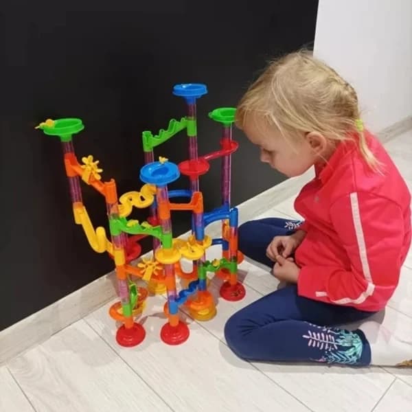 Kuglebane til Børn - 105 dele multifarvet multifärg