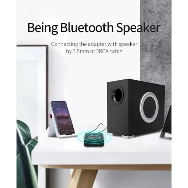 Bluetooth RCA/AUX-adapter – NFC-sensor
