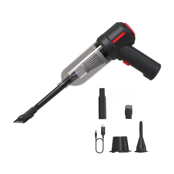 120W Handhållen Sladdlös Dammsugare Bil Hem Mini Uppladdningsbar Wet Dry Duster Svart Black