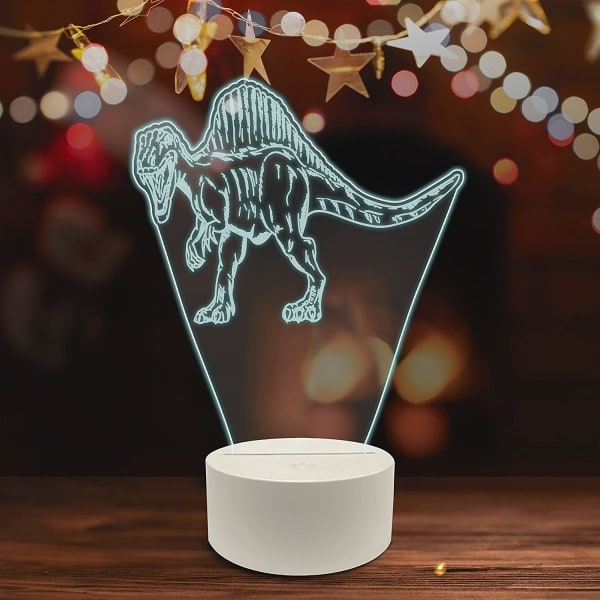 Dino 3D Led-pöytälamppu, arkaainen dinosaurus esihistoriallinen eläin
