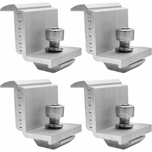 Solpanel Fästen Set om 4, Z Panel, Solpanelmontering för Solpanel, Solpanel Fästmodul Höjd 30–50 mm (Ändterminal)