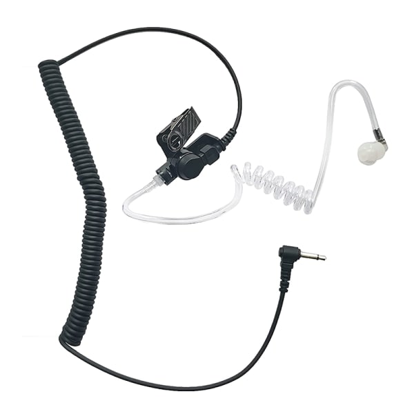 1 stk 3,5 mm dold akustisk øretelefon Hodetelefoner Tettsittende lyd Svart one size Black one size