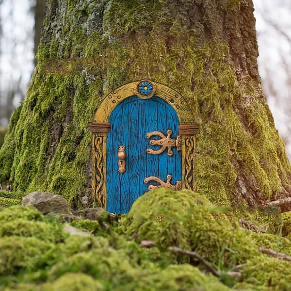 Miniatyr Fé Gnome Dörr Figurer Älv Fé Trädgård Dekor 3