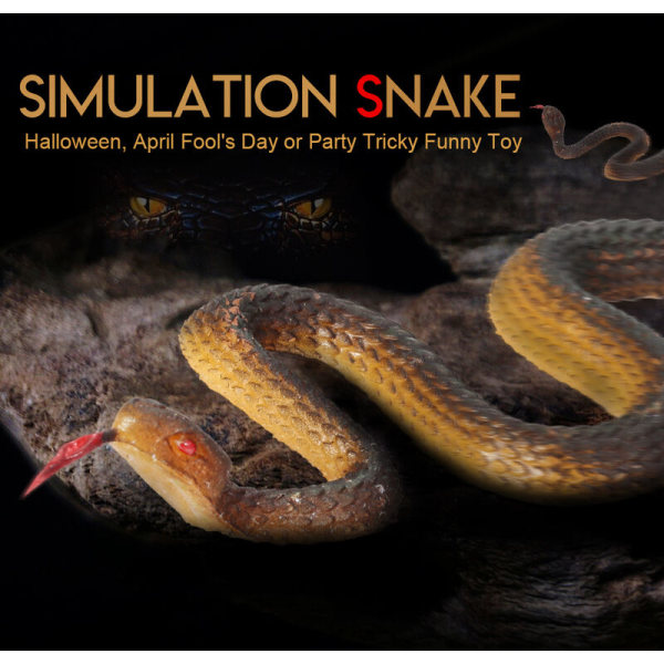 Simulering Black Rubber Snake Faux Snake Trädgårdsrekvisita Tricky Funny Toy, modell: typ1