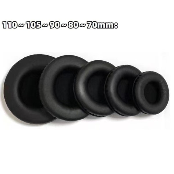 Runda 45-110 mm øreputer Erstatningssvamper Øreputer Universal øreputer Proteinlær hodetelefoner Øreputer null - 70MM null - 70MM