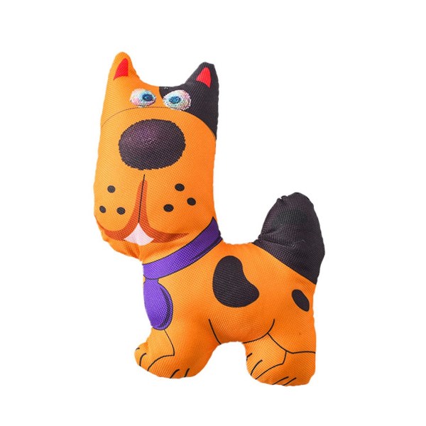 ZHOUBA Plyschleksak för husdjur Tecknad Djurljud Leksak Tänderrengöring Tuggleksak Valp Squeak Toys Hundleksak Orange