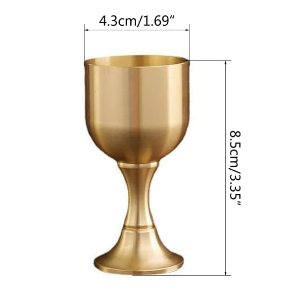 Vinglas Klassisk Koppar Goblet Hushåll Mat Bar Fest Dricksglas Europeisk Stil Metall Vinglas Present