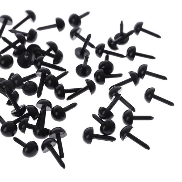 100 st 3mm/4mm/5mm/6mm gör-det-själv för docka skyltdocka plast svart stift Säkerhetsögon för män 3MM