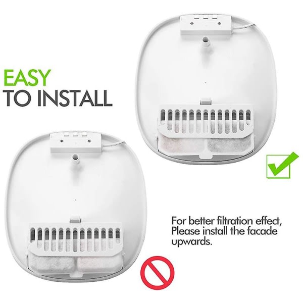 Vannfilter for vanndispenser, 5 pakker utskiftbare filter, passerer til 2 liters oppgradert vanndispenser