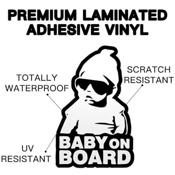 Baby on Board-dekal til bil (5 dele) Barnevognsdekal Logo-dekaler nr Su