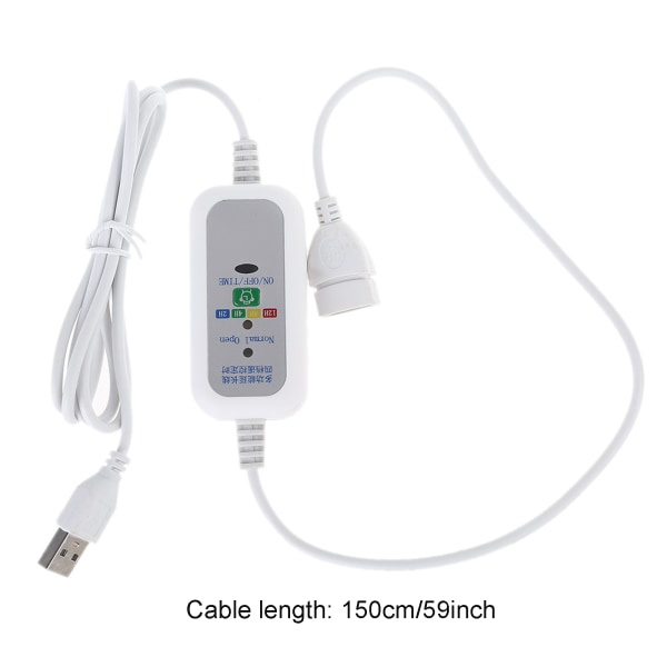 12V~24V til 5V 3A Mini USB strøm 3-trådet bilopladerkabel null - Lige hoved