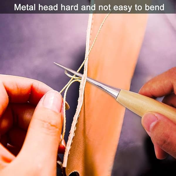7 stk. håndsynåle til læder og lærredssyning