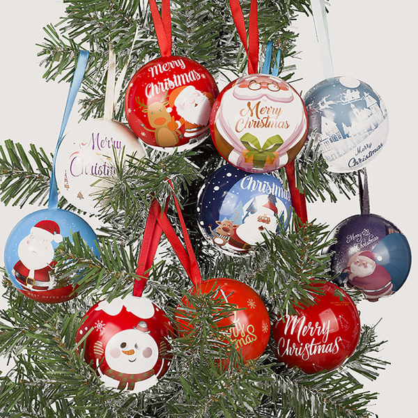 7 cm Julgran Dekor Ball Bauble Tryckt Jul Fest Hängande G one size G one size