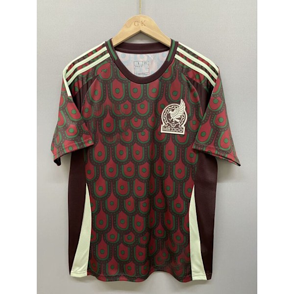 Jalkapallopaita 2024: Ranska, Italia, Englanti, Espanja, Brasilia, Meksiko Kotipeliasut Mexico home XL