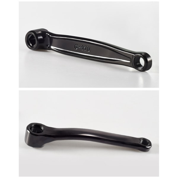 Venstre krank til cykel, varm, 152mm/165mm/170mm, tillader lavprofil diamant hul, sort, 152mm