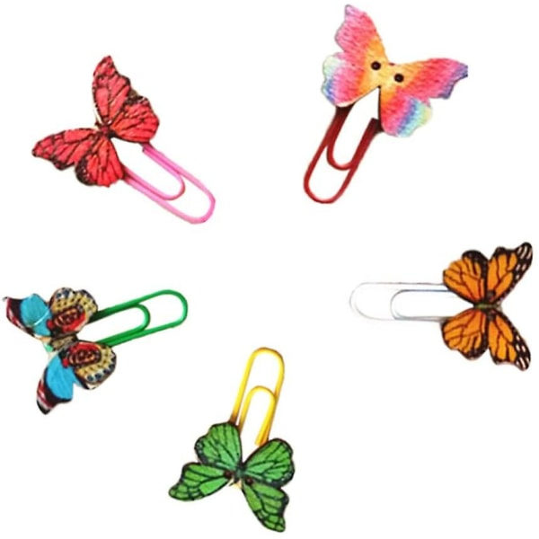 50-pack Fashion Butterfly Paper Clips Creative Lovely Cartoon Pärm