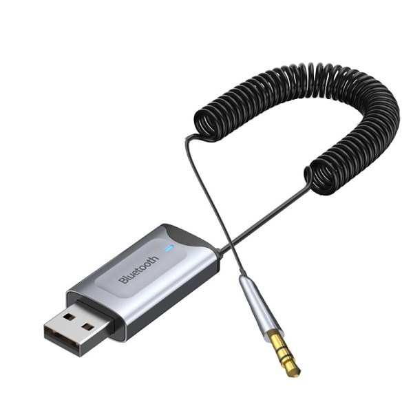 Bluetooth Aux-adapter USB till 3,5 mm Jack Trådlös Bil Audio Receiver Med Mic