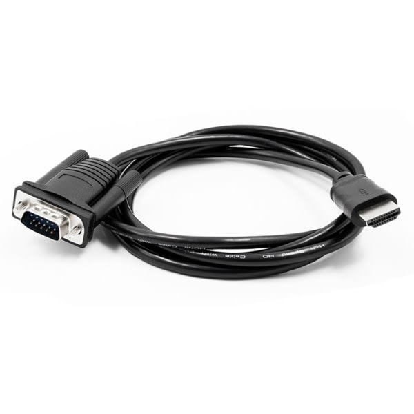 1,5 M HDMI-kompatibel kabel till VGA 1080P ljudadapterkabel HDMI-kompatibel till VGA-kontaktkabel