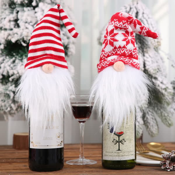 CDQ Vinflaske Topper Dekorative Julepynt Ferie