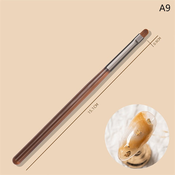 Neglekunstbørste Ritverktyg Spets-Brush Manikyr Gel Polish UV A9 onesize A9 onesize