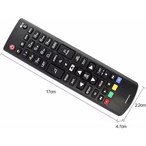 Universell fjernkontroll for LG HDTV LED Smart TV svart