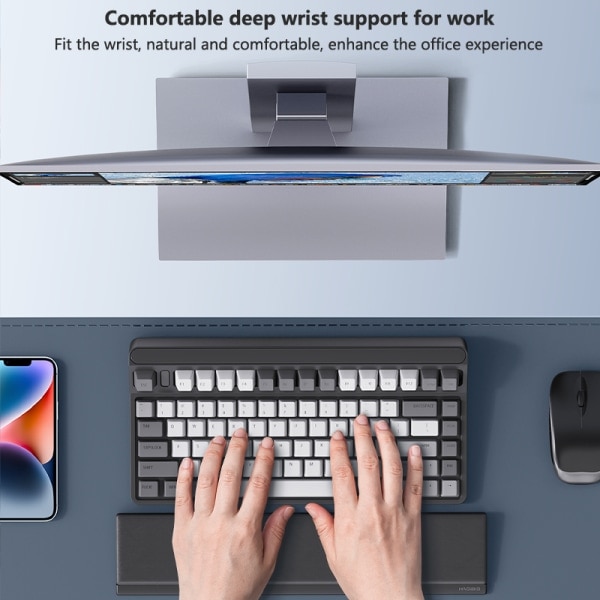 Hagibis Keyboard Håndledsstøtte Ergonomisk Blød Memory Foam Supp Black OneSize Black OneSize