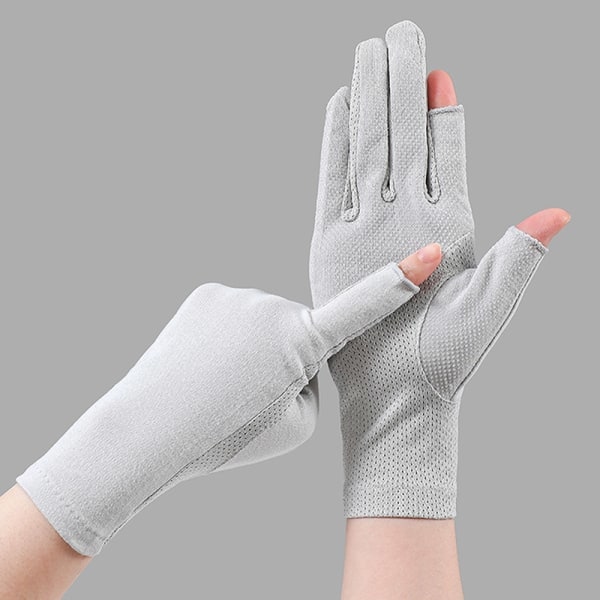 1 par udendørs åndbare handsker tynd sommer UV-beskyttelse Beige