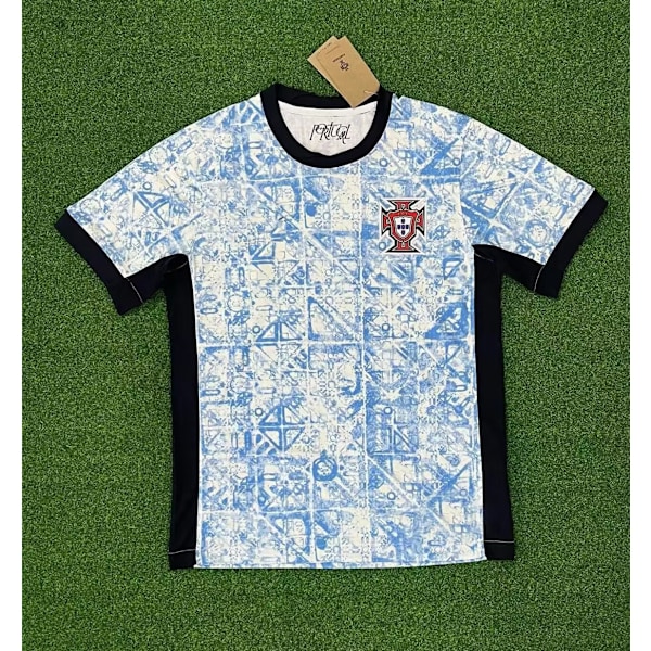 2024 Euro Tröja Italien England Spanien Brasilien Portugal Bortaställ Fotbollskit Portugal away S