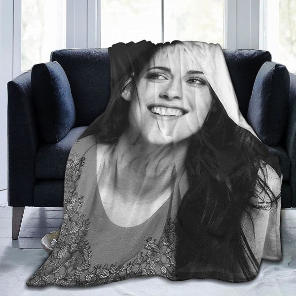 Kristen Stewart filt Ultramjukt flanellfilt 3d- print Fluffig plyschfilt Sängdekoration Sängfilt för vardagsrumsrum Sovsalsinredning 50x40in 125x100cm