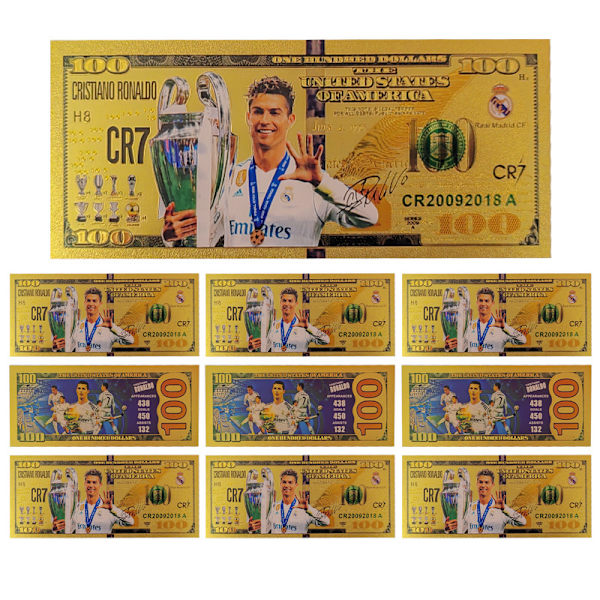 Ronaldo stjernefotball minneseddel Europa Cup perifer sand superliga suvenir perifer 10pcs 2