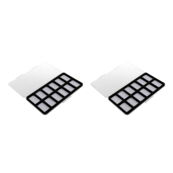 1/2/3 Flugfiskebox 12 Fack Skuminlägg Slim Flugask 2Set