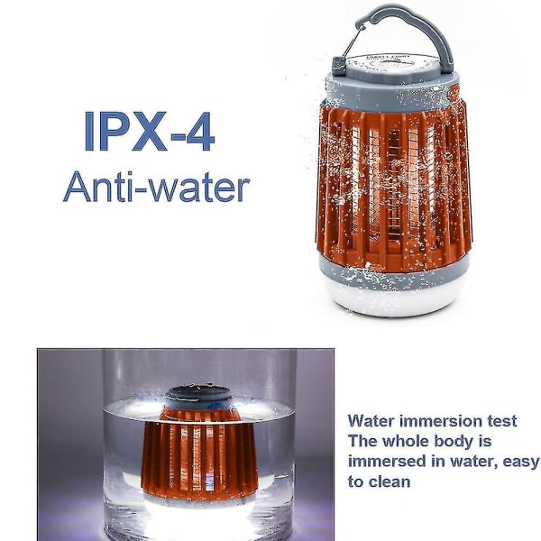 Bästsäljare 2 i 1 Bug Zapper Utomhus - Uppladdningsbar Vattentät Myggdödare
