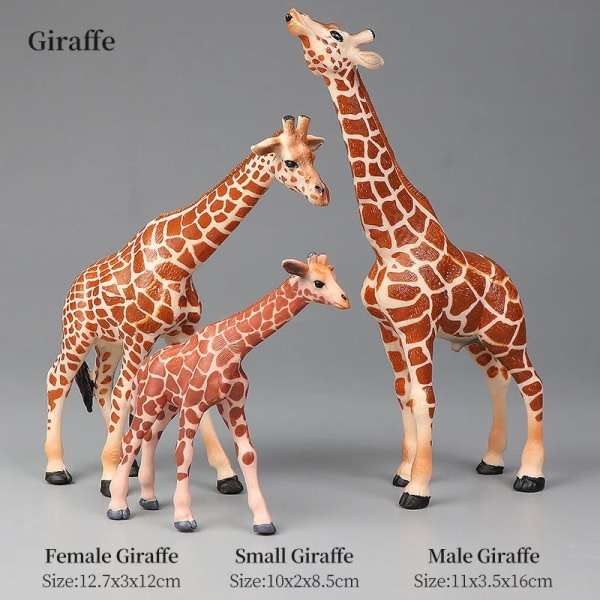 Simulering Wild Giraffe Zoo Djurmodell Figurer PVC Action Figur Dekoration Collection Pedagogisk leksak för barn Giraffe-1