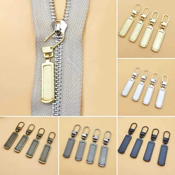 10X Zipper Fixer Reparation Pull Tab Kit Väskor Ersättningsgjuten Slider Fix Puller， Hvid