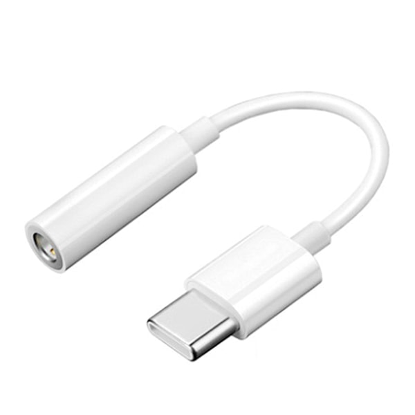 USB C - 3,5 mm Adapteri Typ C 3,5-tag Hörlurar Audio Converter Hörlurskabel Huawei Mate10 Pro P20 för 6 White White