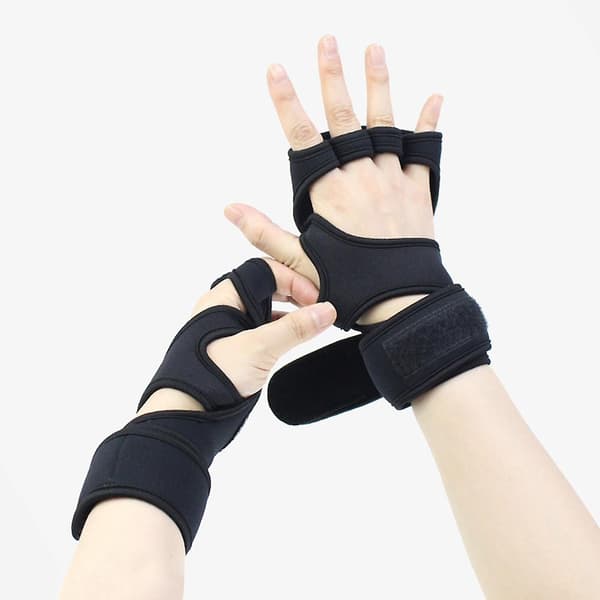 Crossfit-handskar med handledsstöd för gymträning, tyngdlyftning M M