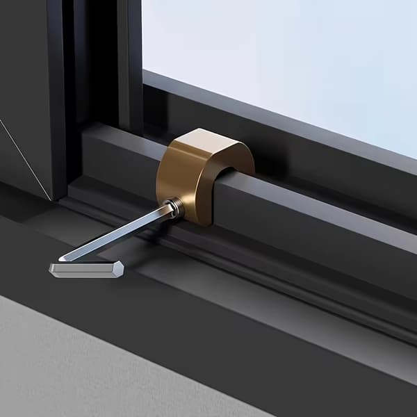 Fönsterbegränsare i aluminiumlegering (stil C, 3-pack) – Säkerhetsbegränsningslås för skjutfönster