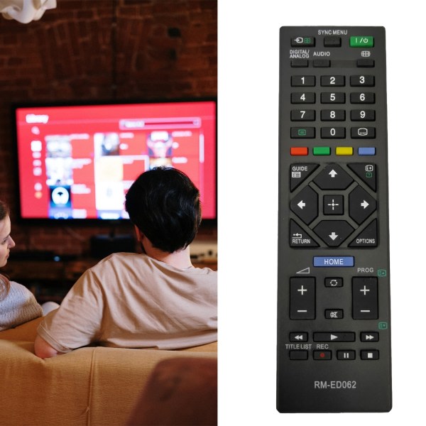 Ersättningsfjärrkontroll för Sony RM ED062 LCD-TV KDL-32R433B KDL-32R503C KDL-32RD303 TV-fjärrkontroll