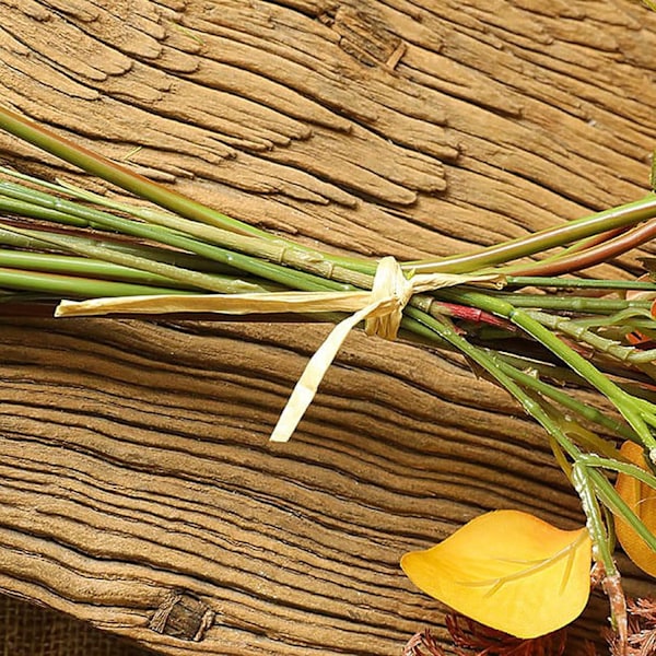 17.32 tum Konstgjorda Höstblommor, Silkeshöstblombukett med Orange Rosor