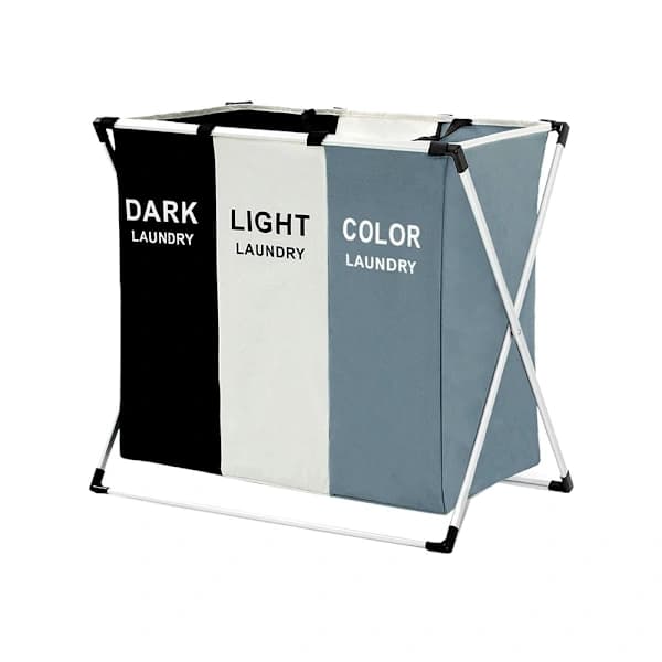 Laundry Basket with 3 Compartments - Basket for Laundry - 135L
