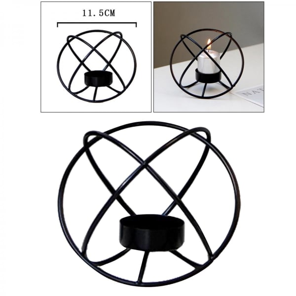 Stabil og slitesterk retro lysestake i nordisk stil Geometrisk lysestake i metall, geometrisk lysestake
