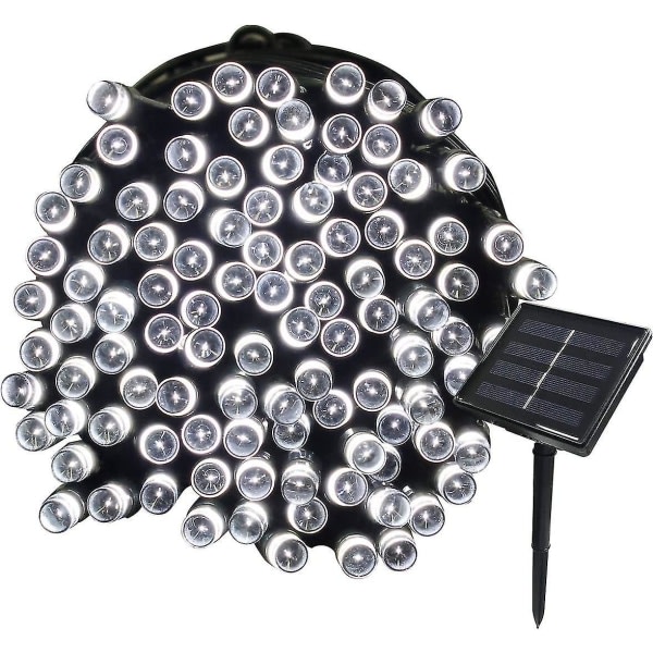 22m solcelleguirlande 200 LED 8 lystilstande ideel til fest, bryllup, fødselsdage og udendørs have (hvid) [energiklasse A +++]