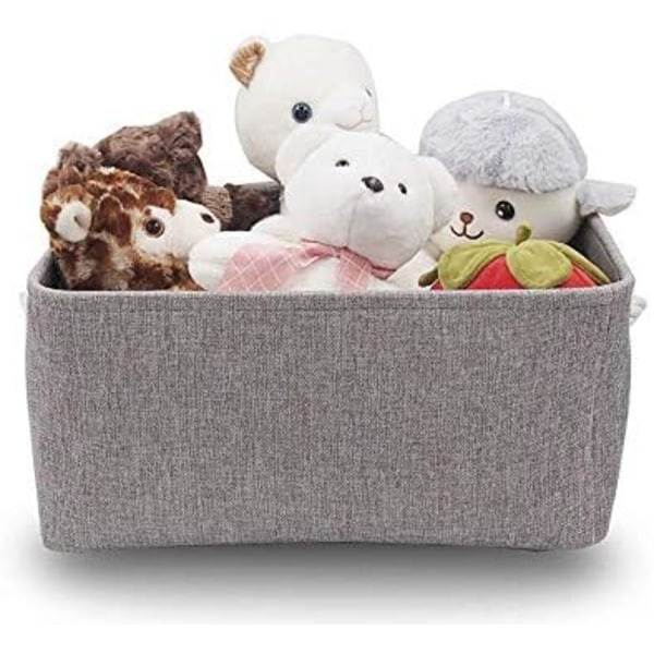 Uudelleenkäytettävät säilytyslaatikot, suuret kangaskorit, 3-pakkaus (harmaa, medium)