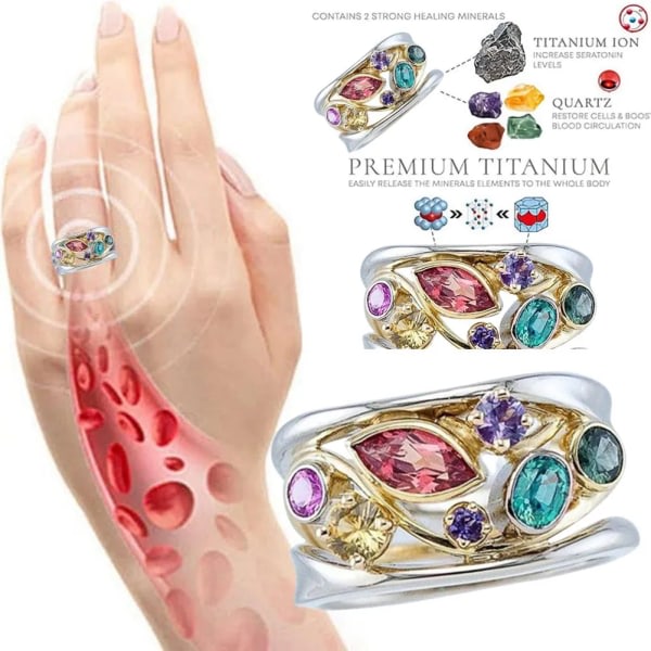 Women Torina Crystal Quartz Ionix Ring Ionix Therapy Quartz Crystal Ring zdq