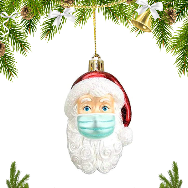 5 st julhängande prydnadsföremål med tomte