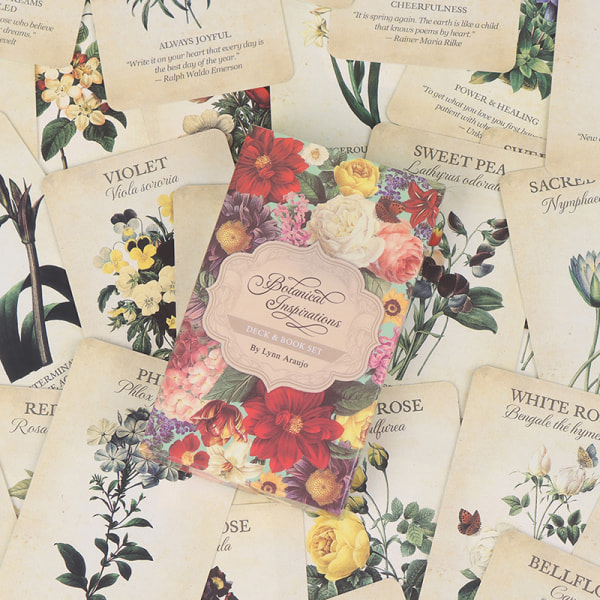 Botanisk blomma Oracle Card Tarot Botanisk inspiration Divina Multicolor i en one size