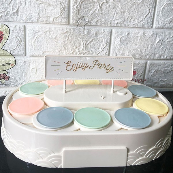 Elkarusell Cupcake Stativ Automatisk Roterende Dessert Stativ 2